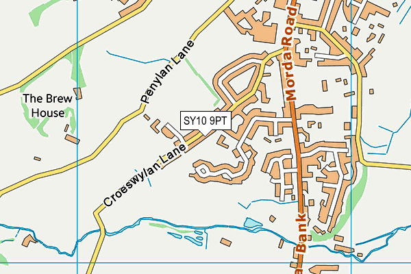 SY10 9PT map - OS VectorMap District (Ordnance Survey)