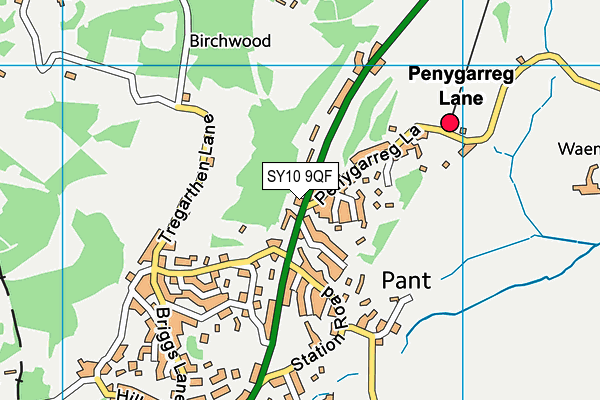 SY10 9QF map - OS VectorMap District (Ordnance Survey)