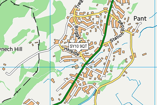 SY10 9QT map - OS VectorMap District (Ordnance Survey)