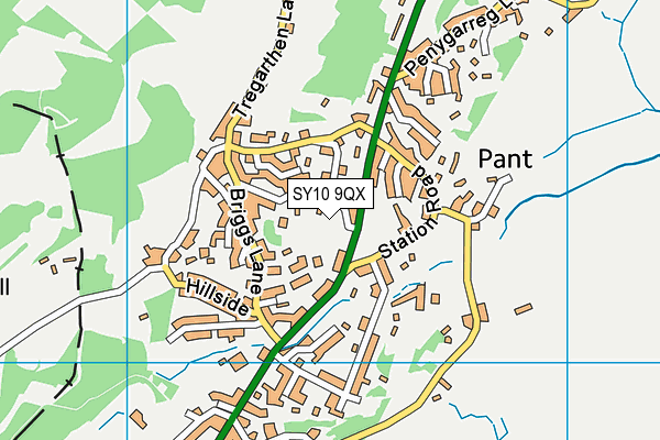 SY10 9QX map - OS VectorMap District (Ordnance Survey)