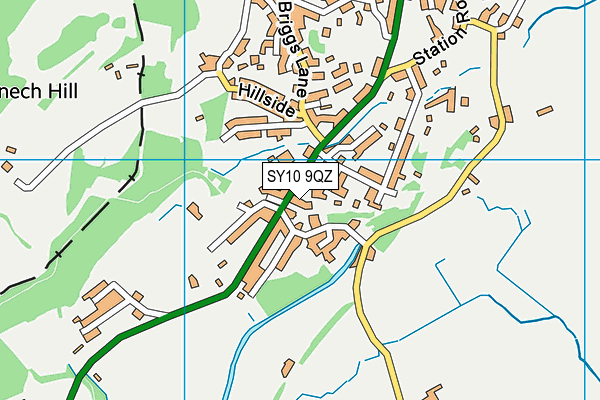 SY10 9QZ map - OS VectorMap District (Ordnance Survey)