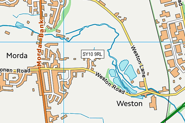 SY10 9RL map - OS VectorMap District (Ordnance Survey)