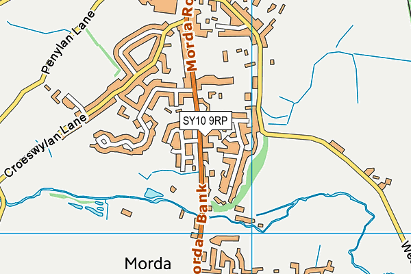 SY10 9RP map - OS VectorMap District (Ordnance Survey)