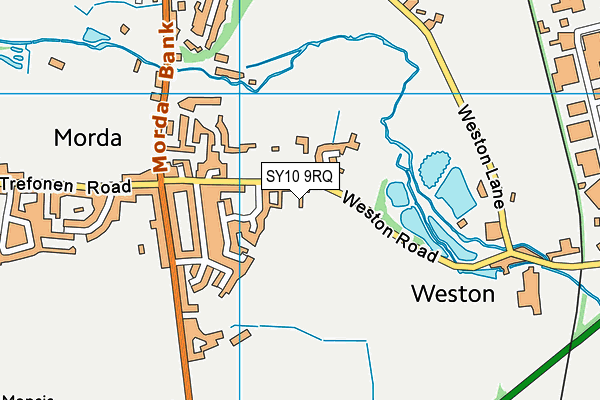 SY10 9RQ map - OS VectorMap District (Ordnance Survey)