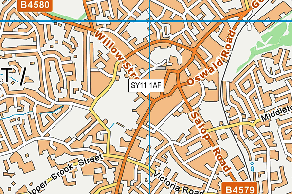 SY11 1AF map - OS VectorMap District (Ordnance Survey)
