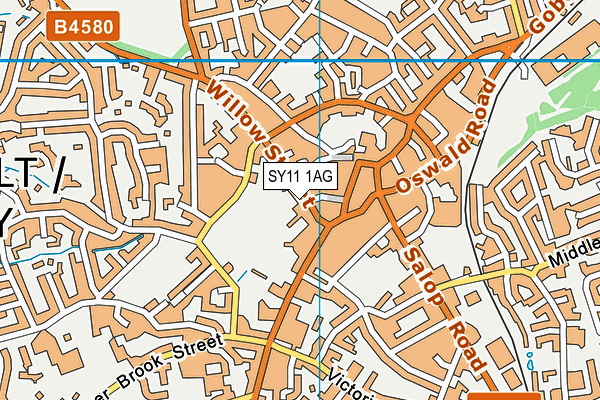 SY11 1AG map - OS VectorMap District (Ordnance Survey)
