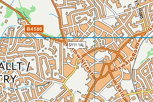 SY11 1AL map - OS VectorMap District (Ordnance Survey)