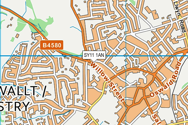 SY11 1AN map - OS VectorMap District (Ordnance Survey)