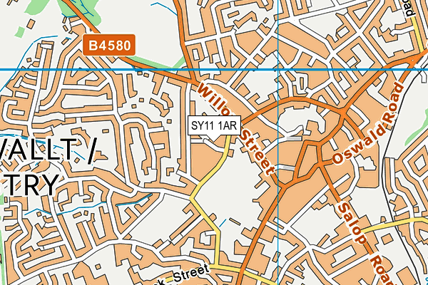 SY11 1AR map - OS VectorMap District (Ordnance Survey)