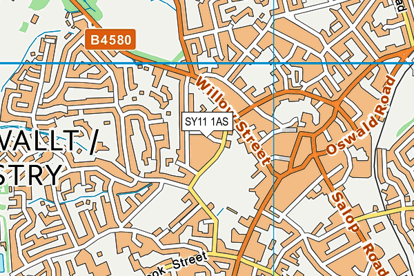 SY11 1AS map - OS VectorMap District (Ordnance Survey)