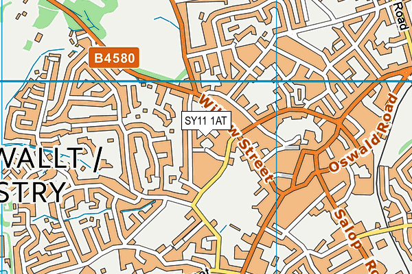 SY11 1AT map - OS VectorMap District (Ordnance Survey)