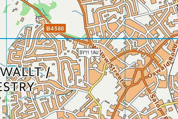 SY11 1AU map - OS VectorMap District (Ordnance Survey)