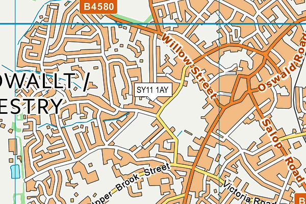 SY11 1AY map - OS VectorMap District (Ordnance Survey)