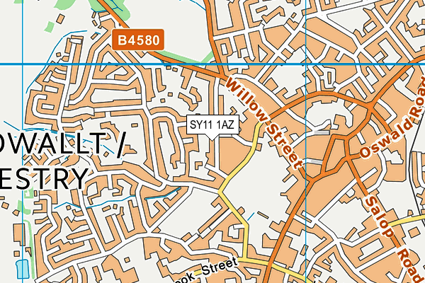 SY11 1AZ map - OS VectorMap District (Ordnance Survey)