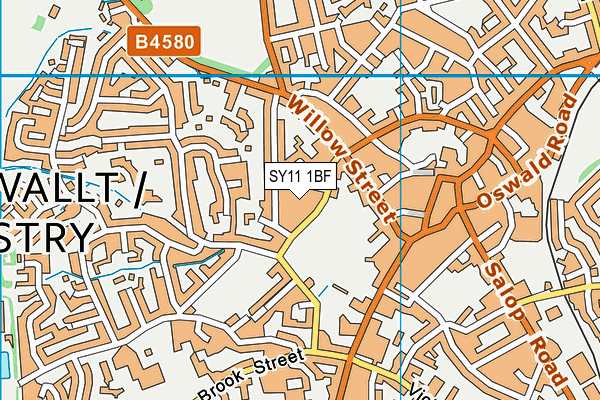 SY11 1BF map - OS VectorMap District (Ordnance Survey)