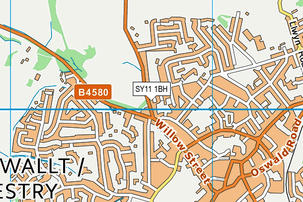 SY11 1BH map - OS VectorMap District (Ordnance Survey)