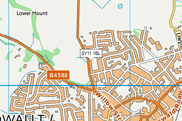 SY11 1BL map - OS VectorMap District (Ordnance Survey)