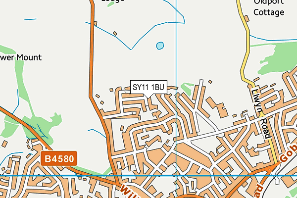 SY11 1BU map - OS VectorMap District (Ordnance Survey)