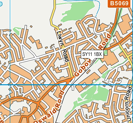 SY11 1BX map - OS VectorMap District (Ordnance Survey)