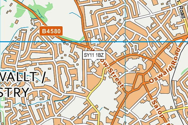 SY11 1BZ map - OS VectorMap District (Ordnance Survey)
