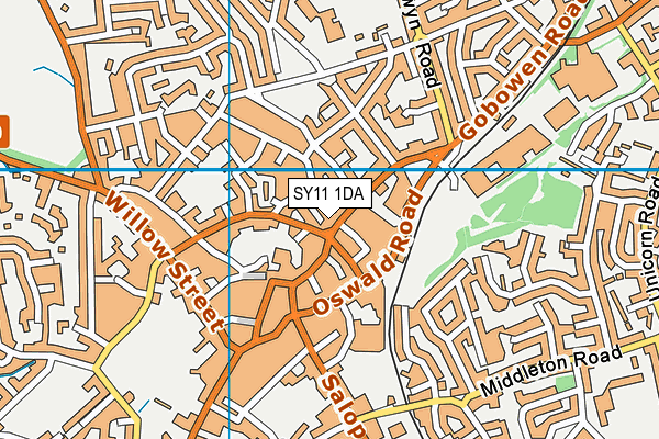 SY11 1DA map - OS VectorMap District (Ordnance Survey)