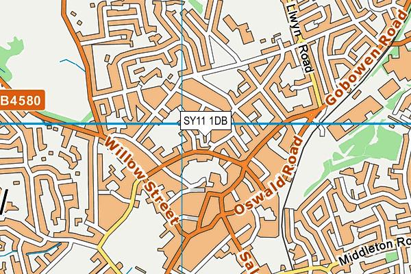 SY11 1DB map - OS VectorMap District (Ordnance Survey)