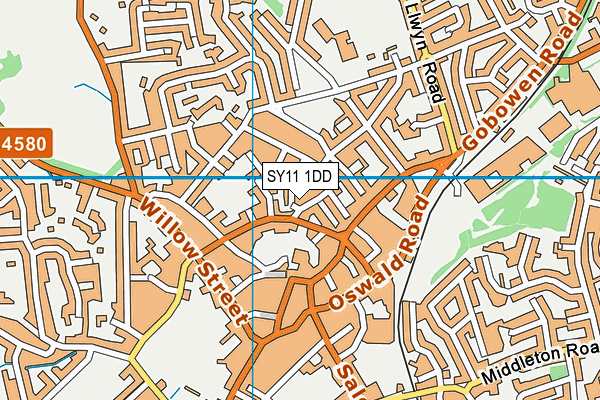 SY11 1DD map - OS VectorMap District (Ordnance Survey)