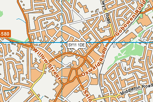 SY11 1DE map - OS VectorMap District (Ordnance Survey)