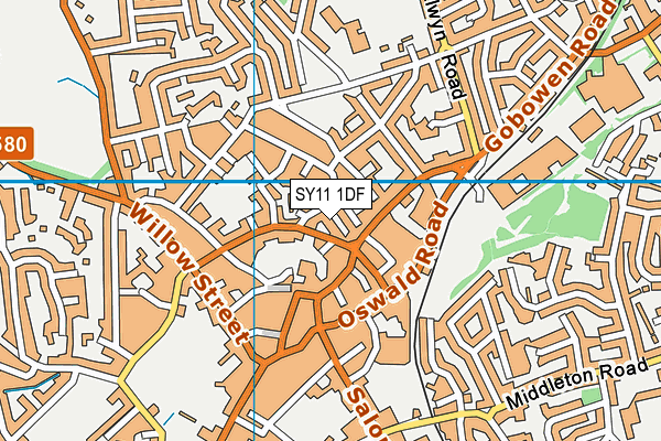 SY11 1DF map - OS VectorMap District (Ordnance Survey)