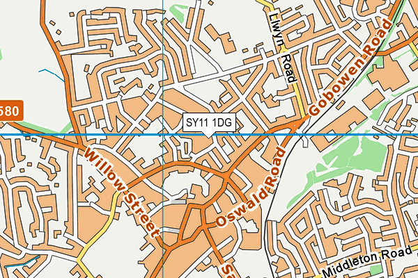 SY11 1DG map - OS VectorMap District (Ordnance Survey)