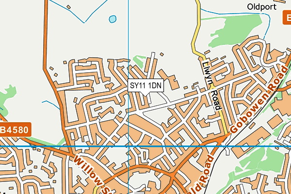 SY11 1DN map - OS VectorMap District (Ordnance Survey)