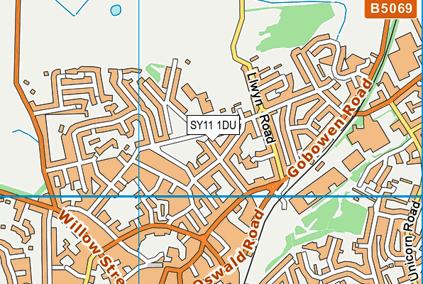 SY11 1DU map - OS VectorMap District (Ordnance Survey)
