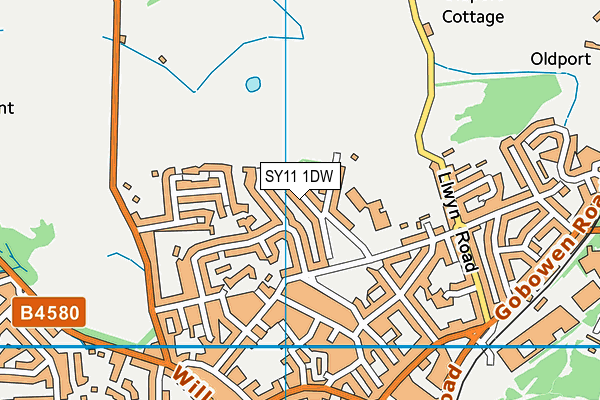 SY11 1DW map - OS VectorMap District (Ordnance Survey)