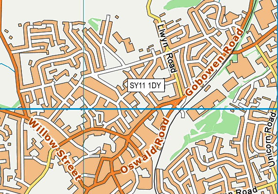 SY11 1DY map - OS VectorMap District (Ordnance Survey)