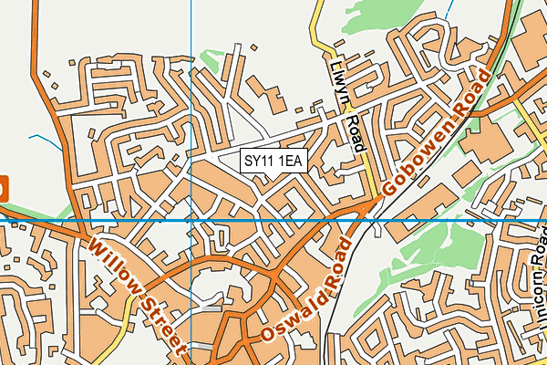 SY11 1EA map - OS VectorMap District (Ordnance Survey)