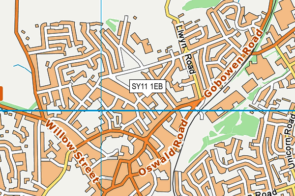 SY11 1EB map - OS VectorMap District (Ordnance Survey)