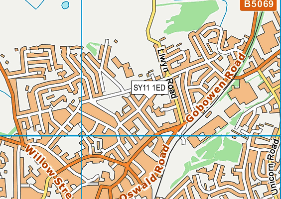 SY11 1ED map - OS VectorMap District (Ordnance Survey)