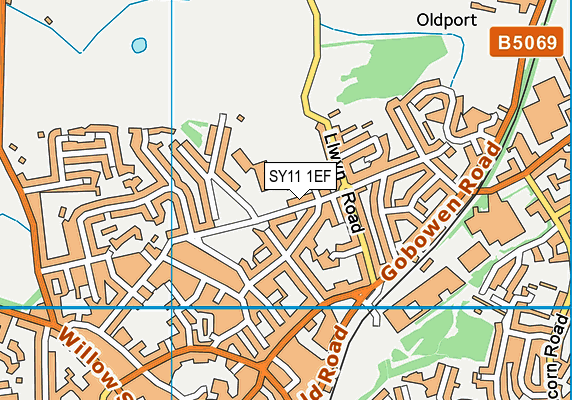 SY11 1EF map - OS VectorMap District (Ordnance Survey)