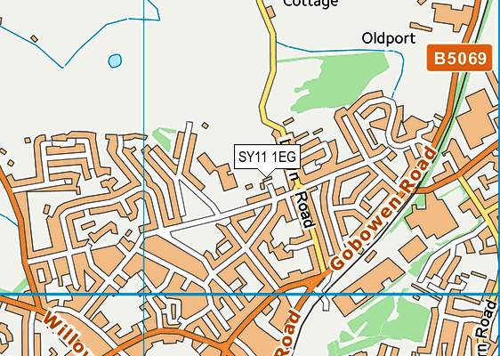 SY11 1EG map - OS VectorMap District (Ordnance Survey)