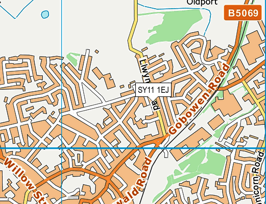 SY11 1EJ map - OS VectorMap District (Ordnance Survey)