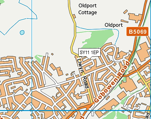 SY11 1EP map - OS VectorMap District (Ordnance Survey)