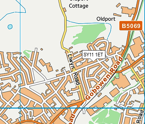 SY11 1ET map - OS VectorMap District (Ordnance Survey)