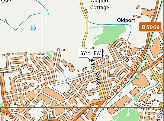 SY11 1EW map - OS VectorMap District (Ordnance Survey)