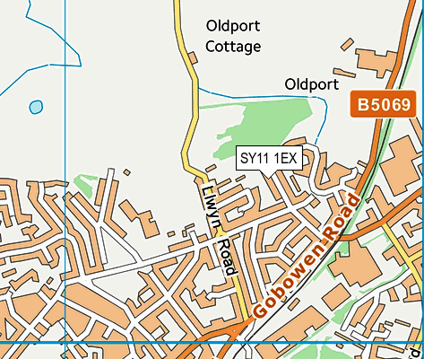 SY11 1EX map - OS VectorMap District (Ordnance Survey)