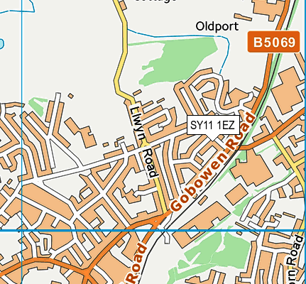 SY11 1EZ map - OS VectorMap District (Ordnance Survey)