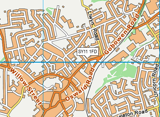 SY11 1FD map - OS VectorMap District (Ordnance Survey)
