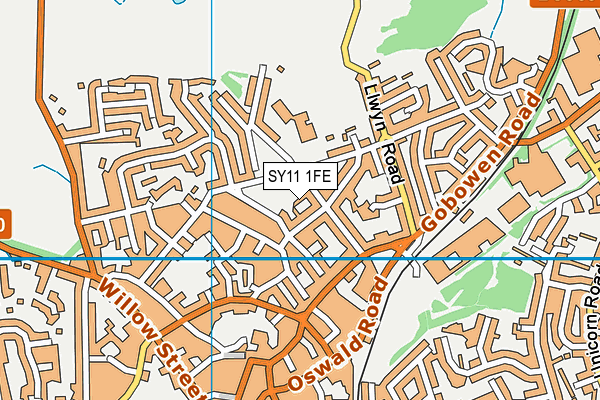 SY11 1FE map - OS VectorMap District (Ordnance Survey)