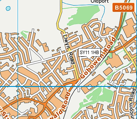 SY11 1HB map - OS VectorMap District (Ordnance Survey)