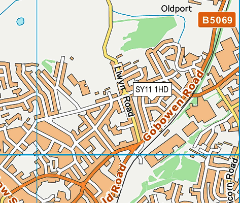 SY11 1HD map - OS VectorMap District (Ordnance Survey)