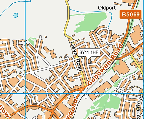 SY11 1HF map - OS VectorMap District (Ordnance Survey)